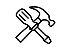 Piktogramm Leihen und Reparieren